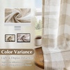 image:imageDriftAway Buffalo Plaid Semi Sheer Check Curtains 84 Inches TaupeTaupe