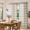image:imageDriftAway Buffalo Plaid Semi Sheer Check Curtains 84 Inches TaupeTaupe