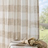 image:imageDriftAway Buffalo Plaid Semi Sheer Check Curtains 84 Inches TaupeTaupe