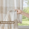 image:imageDriftAway Buffalo Plaid Semi Sheer Check Curtains 84 Inches TaupeTaupe