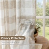 image:imageDriftAway Buffalo Plaid Semi Sheer Check Curtains 84 Inches TaupeTaupe