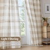 image:imageDriftAway Buffalo Plaid Semi Sheer Check Curtains 84 Inches TaupeTaupe