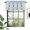 image:imageDriftAway Curtains for Bedroom Boho Bella Medallion Pattern Room Darkening Window Curtain Valance Short Curtain for Kitchen Living Room 52 Inch by 18 Inch Aqua and Gray SingleAquaGrey