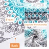 image:imageDriftAway Curtains for Bedroom Boho Bella Medallion Pattern Room Darkening Window Curtain Valance Short Curtain for Kitchen Living Room 52 Inch by 18 Inch Aqua and Gray SingleAquaGrey