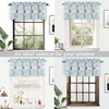 image:imageDriftAway Curtains for Bedroom Boho Bella Medallion Pattern Room Darkening Window Curtain Valance Short Curtain for Kitchen Living Room 52 Inch by 18 Inch Aqua and Gray SingleAquaGrey