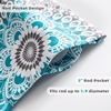 image:imageDriftAway Curtains for Bedroom Boho Bella Medallion Pattern Room Darkening Window Curtain Valance Short Curtain for Kitchen Living Room 52 Inch by 18 Inch Aqua and Gray SingleAquaGrey