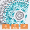 image:imageDriftAway Curtains for Bedroom Boho Bella Medallion Pattern Room Darkening Window Curtain Valance Short Curtain for Kitchen Living Room 52 Inch by 18 Inch Aqua and Gray SingleAquaGrey
