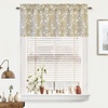image:imageDriftAway Daisy Dahlia Blooming Flower Floral Lined Thermal Insulated Energy Saving Window Curtain Valance 2 Layers Rod Pocket 52 Inch by 18 Inch Plus 2 Inch Header Beige 1 PackBeige