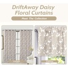 image:imageDriftAway Daisy Dahlia Blooming Flower Floral Lined Thermal Insulated Energy Saving Window Curtain Valance 2 Layers Rod Pocket 52 Inch by 18 Inch Plus 2 Inch Header Beige 1 PackBeige