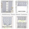 image:imageDriftAway Daisy Dahlia Blooming Flower Floral Lined Thermal Insulated Energy Saving Window Curtain Valance 2 Layers Rod Pocket 52 Inch by 18 Inch Plus 2 Inch Header Beige 1 PackGrey