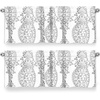 image:imageDriftAway Damask Curtains Valances for Windows Farmhouse Style Floral Medallion Patterned Samantha Kitchen Curtain Valance Single 52 Inch by 14 Inch Plus 175 Inch Header Dusty BlueGrey