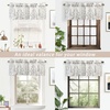 image:imageDriftAway Damask Curtains Valances for Windows Farmhouse Style Floral Medallion Patterned Samantha Kitchen Curtain Valance Single 52 Inch by 14 Inch Plus 175 Inch Header Dusty BlueGrey