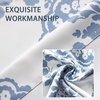 image:imageDriftAway Damask Curtains Valances for Windows Farmhouse Style Floral Medallion Patterned Samantha Kitchen Curtain Valance Single 52 Inch by 14 Inch Plus 175 Inch Header Dusty BlueBlue