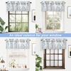 image:imageDriftAway Damask Curtains Valances for Windows Farmhouse Style Floral Medallion Patterned Samantha Kitchen Curtain Valance Single 52 Inch by 14 Inch Plus 175 Inch Header Dusty BlueBlue