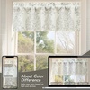 image:imageDriftAway Damask Curtains Valances for Windows Farmhouse Style Floral Medallion Patterned Samantha Kitchen Curtain Valance Single 52 Inch by 14 Inch Plus 175 Inch Header Dusty BlueLinen Gray