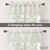 image:imageDriftAway Damask Curtains Valances for Windows Farmhouse Style Floral Medallion Patterned Samantha Kitchen Curtain Valance Single 52 Inch by 14 Inch Plus 175 Inch Header Dusty BlueLinen Gray
