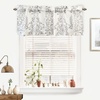 image:imageDriftAway Damask Curtains Valances for Windows Farmhouse Style Floral Medallion Patterned Samantha Kitchen Curtain Valance Single 52 Inch by 14 Inch Plus 175 Inch Header Dusty BlueGrey