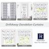 image:imageDriftAway Dandelion Floral Botanical Lined Thermal Insulated Window Curtain Valance Rod Pocket 52 Inch by 14 Inch Plus 2 Inch Header Gray 1 Pack1