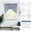 image:imageDriftAway Diamond Room Darkening Window Treatment for Bay Window Scalloped Swag Curtains Valance Geometric Trellis Plaid Pattern for Kitchen Tier Curtain Living Room Rod Pocket 2 Panels W33xL36 Navy