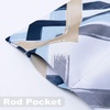 image:imageDriftAway Diamond Room Darkening Window Treatment for Bay Window Scalloped Swag Curtains Valance Geometric Trellis Plaid Pattern for Kitchen Tier Curtain Living Room Rod Pocket 2 Panels W33xL36 Navy