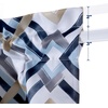 image:imageDriftAway Diamond Room Darkening Window Treatment for Bay Window Scalloped Swag Curtains Valance Geometric Trellis Plaid Pattern for Kitchen Tier Curtain Living Room Rod Pocket 2 Panels W33xL36 Navy