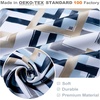 image:imageDriftAway Diamond Room Darkening Window Treatment for Bay Window Scalloped Swag Curtains Valance Geometric Trellis Plaid Pattern for Kitchen Tier Curtain Living Room Rod Pocket 2 Panels W33xL36 Navy