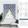 image:imageDriftAway Diamond Room Darkening Window Treatment for Bay Window Scalloped Swag Curtains Valance Geometric Trellis Plaid Pattern for Kitchen Tier Curtain Living Room Rod Pocket 2 Panels W33xL60 Navy