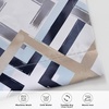 image:imageDriftAway Diamond Trellis Watercolor Geometric Checker Plaid Pattern Blackout Thermal Insulated Energy Saving Window Curtain Valance Rod Pocket Single 52 Inch by 14 Inch Plus 175 Inch Header NavyDiamondnavy
