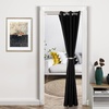 image:imageDriftAway Doorway Curtain Panel Closet Curtain for Bedroom Closet Door Solid Blackout Curtain Room Divider Curtain 78 Inches Long Grommet Thermal Insulated Privacy Drapes 1 Panel W39 x L78 InchSolid Black