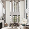 image:imageDriftAway Extra Long Linen Sheer Curtains 2 Panels 2 Story House Tall Curtains for High Ceiling Long Window High Living Room Light Filtering Window Coverings Back Tab 52 Inch by 156 Inch Light LinenLight Linen