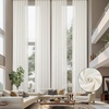 image:imageDriftAway Extra Long Linen Sheer Curtains 2 Panels 2 Story House Tall Curtains for High Ceiling Long Window High Living Room Light Filtering Window Coverings Back Tab 52 Inch by 156 Inch Light LinenLight Linen