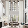 image:imageDriftAway Extra Long Linen Sheer Curtains 2 Panels 2 Story House Tall Curtains for High Ceiling Long Window High Living Room Light Filtering Window Coverings Back Tab 52 Inch by 156 Inch Light LinenLight Linen