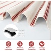 image:imageDriftAway Farmhouse Double Layer Linen Blackout Tie Up Curtains Thermal Insulated Vertical Striped Fully Lined Balloon Roman Shade Bathroom Window Adjustable Rod Pocket 45 Inch by 63 Inch GrayRed