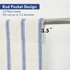 image:imageDriftAway Farmhouse Double Layer Linen Blackout Tie Up Curtains Thermal Insulated Vertical Striped Fully Lined Balloon Roman Shade Bathroom Window Adjustable Rod Pocket 45 Inch by 63 Inch GrayNavy Blue