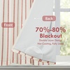 image:imageDriftAway Farmhouse Double Layer Linen Blackout Tie Up Curtains Thermal Insulated Vertical Striped Fully Lined Balloon Roman Shade Bathroom Window Adjustable Rod Pocket 45 Inch by 63 Inch GrayRed