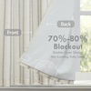 image:imageDriftAway Farmhouse Double Layer Linen Blackout Tie Up Curtains Thermal Insulated Vertical Striped Fully Lined Balloon Roman Shade Bathroom Window Adjustable Rod Pocket 45 Inch by 63 Inch GrayGrey