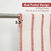 image:imageDriftAway Farmhouse Double Layer Linen Blackout Tie Up Curtains Thermal Insulated Vertical Striped Fully Lined Balloon Roman Shade Bathroom Window Adjustable Rod Pocket 45 Inch by 63 Inch GrayRed