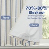 image:imageDriftAway Farmhouse Double Layer Linen Blackout Tie Up Curtains Thermal Insulated Vertical Striped Fully Lined Balloon Roman Shade Bathroom Window Adjustable Rod Pocket 45 Inch by 63 Inch GrayNavy Blue