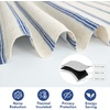 image:imageDriftAway Farmhouse Double Layer Linen Blackout Tie Up Curtains Thermal Insulated Vertical Striped Fully Lined Balloon Roman Shade Bathroom Window Adjustable Rod Pocket 45 Inch by 63 Inch GrayNavy Blue