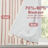 image:imageDriftAway Farmhouse Double Layer Linen Blackout Tie Up Curtains Thermal Insulated Vertical Striped Fully Lined Balloon Roman Shade Bathroom Window Adjustable Rod Pocket 45 Inch by 63 Inch GrayRed