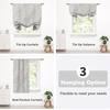 image:imageDriftAway Farmhouse Double Layer Linen Blackout Tie Up Curtains Thermal Insulated Vertical Striped Fully Lined Balloon Roman Shade Bathroom Window Adjustable Rod Pocket 45 Inch by 63 Inch GrayRoman Black