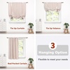 image:imageDriftAway Farmhouse Double Layer Linen Blackout Tie Up Curtains Thermal Insulated Vertical Striped Fully Lined Balloon Roman Shade Bathroom Window Adjustable Rod Pocket 45 Inch by 63 Inch GrayRed