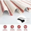 image:imageDriftAway Farmhouse Double Layer Linen Blackout Tie Up Curtains Thermal Insulated Vertical Striped Fully Lined Balloon Roman Shade Bathroom Window Adjustable Rod Pocket 45 Inch by 63 Inch GrayRed