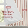 image:imageDriftAway Farmhouse Double Layer Linen Blackout Tie Up Curtains Thermal Insulated Vertical Striped Fully Lined Balloon Roman Shade Bathroom Window Adjustable Rod Pocket 45 Inch by 63 Inch GrayRed