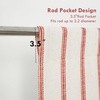 image:imageDriftAway Farmhouse Double Layer Linen Blackout Tie Up Curtains Thermal Insulated Vertical Striped Fully Lined Balloon Roman Shade Bathroom Window Adjustable Rod Pocket 45 Inch by 63 Inch GrayRed