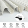 image:imageDriftAway Farmhouse Double Layer Linen Blackout Tie Up Curtains Thermal Insulated Vertical Striped Fully Lined Balloon Roman Shade Bathroom Window Adjustable Rod Pocket 45 Inch by 63 Inch GrayGrey