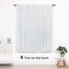 image:imageDriftAway Farmhouse Double Layer Linen Blackout Tie Up Curtains Thermal Insulated Vertical Striped Fully Lined Balloon Roman Shade Bathroom Window Adjustable Rod Pocket 45 Inch by 63 Inch GrayGrey