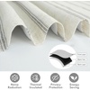 image:imageDriftAway Farmhouse Double Layer Linen Blackout Tie Up Curtains Thermal Insulated Vertical Striped Fully Lined Balloon Roman Shade Bathroom Window Adjustable Rod Pocket 45 Inch by 63 Inch GrayGrey