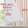 image:imageDriftAway Farmhouse Double Layer Linen Blackout Tie Up Curtains Thermal Insulated Vertical Striped Fully Lined Balloon Roman Shade Bathroom Window Adjustable Rod Pocket 45 Inch by 63 Inch GrayRed