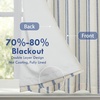 image:imageDriftAway Farmhouse Double Layer Linen Blackout Tie Up Curtains Thermal Insulated Vertical Striped Fully Lined Balloon Roman Shade Bathroom Window Adjustable Rod Pocket 45 Inch by 63 Inch GrayNavy Blue